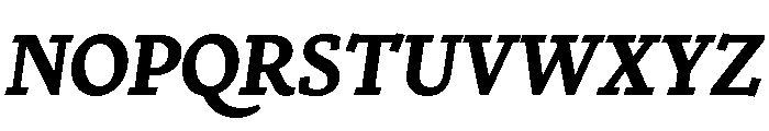 Nicola Display Bold Italic Font UPPERCASE