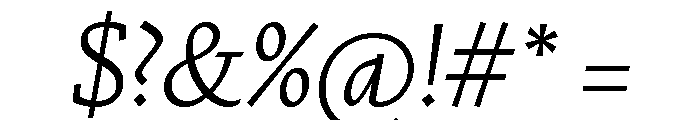 Nicola Display Light Italic Font OTHER CHARS