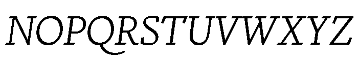 Nicola Display Light Italic Font UPPERCASE