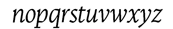 Nicola Display Light Italic Font LOWERCASE