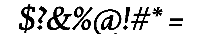 Nicola Display Medium Italic Font OTHER CHARS