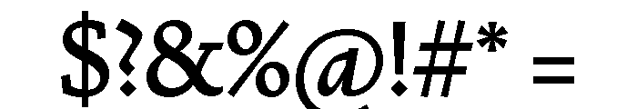 Nicola Display Medium Font OTHER CHARS