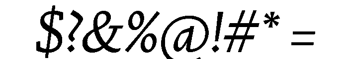 Nicola Display Regular Italic Font OTHER CHARS
