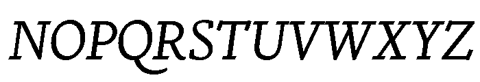 Nicola Display Regular Italic Font UPPERCASE