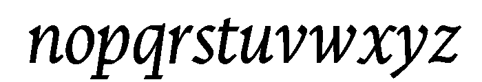 Nicola Display Regular Italic Font LOWERCASE