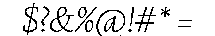 Nicola Display Thin Italic Font OTHER CHARS