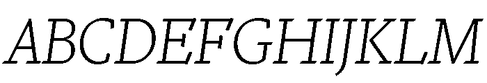Nicola Display Thin Italic Font UPPERCASE