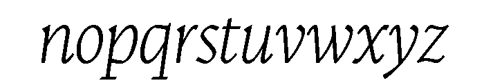 Nicola Display Thin Italic Font LOWERCASE