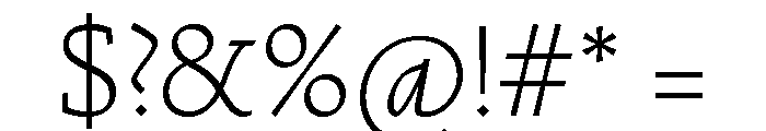 Nicola Display Thin Font OTHER CHARS