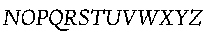 Nicola Regular Italic Font UPPERCASE