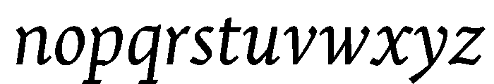 Nicola Regular Italic Font LOWERCASE