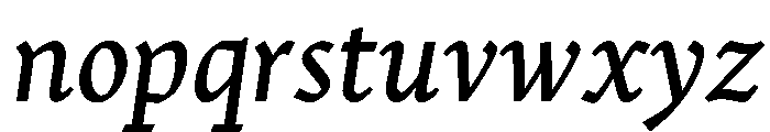 Nicola Regular No 2 Italic Font LOWERCASE
