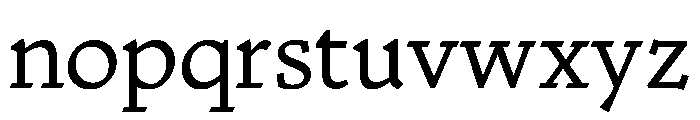 Nicola Regular Font LOWERCASE