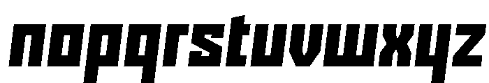 Nielot BlackSlant Font LOWERCASE