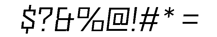 Nielot LightSlant Font OTHER CHARS