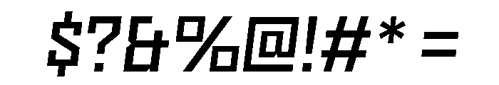 Nielot RegularSlant Font OTHER CHARS