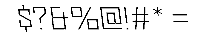 Nielot ThinBackslant Font OTHER CHARS