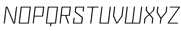 Nielot ThinSlant Font UPPERCASE