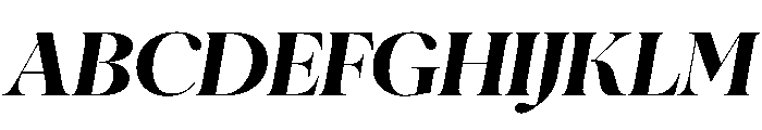 Ninna BlackItalic Font UPPERCASE
