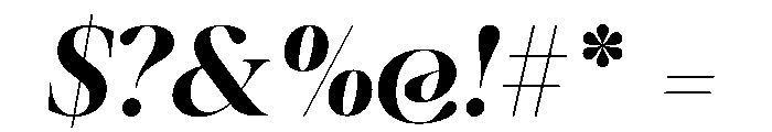 Ninna BoldItalic Font OTHER CHARS