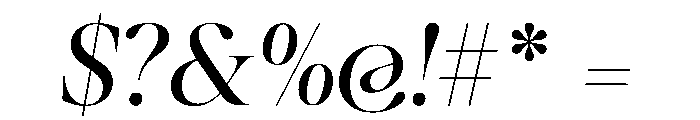 Ninna BookItalic Font OTHER CHARS