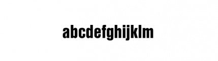 Nimbus Sans Complete D Condensed Black Font LOWERCASE