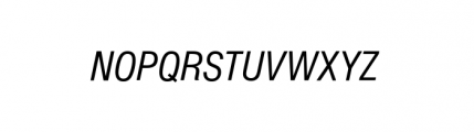 Nimbus Sans Complete D Condensed Regular Italic Font UPPERCASE