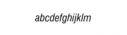 Nimbus Sans Complete D Condensed Regular Italic Font LOWERCASE