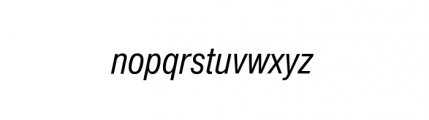 Nimbus Sans Complete D Condensed Regular Italic Font LOWERCASE