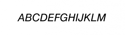 Nimbus Sans Complete D Regular Italic Font UPPERCASE