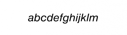 Nimbus Sans Complete D Regular Italic Font LOWERCASE