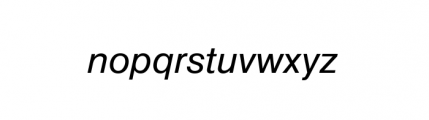 Nimbus Sans Complete D Regular Italic Font LOWERCASE
