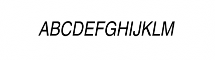 Nimbus Sans Complete L Condensed Regular Italic Font UPPERCASE