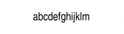 Nimbus Sans Complete L Condensed Regular Font LOWERCASE