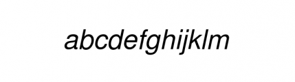 Nimbus Sans Complete L Regular Italic Font LOWERCASE