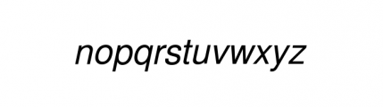 Nimbus Sans Complete L Regular Italic Font LOWERCASE
