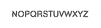 Nimbus Sans Complete Stencil D Font UPPERCASE