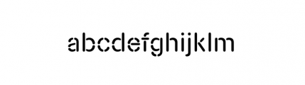 Nimbus Sans Complete Stencil D Font LOWERCASE