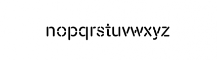 Nimbus Sans Complete Stencil D Font LOWERCASE