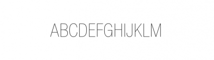 Nimbus Sans Novus Complete Condensed Ultra Light Font UPPERCASE