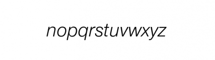 Nimbus Sans Novus Complete Italic Font LOWERCASE