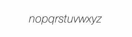 Nimbus Sans Novus Complete Light Italic Font LOWERCASE