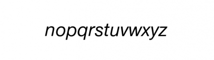 Nimbus Sans Novus Complete Medium Italic Font LOWERCASE