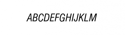 Nimbus Sans Volume D D Condensed Regular Italic Font UPPERCASE