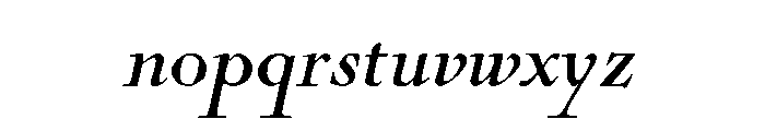 Nicolas Cochin Regular Italic Font LOWERCASE