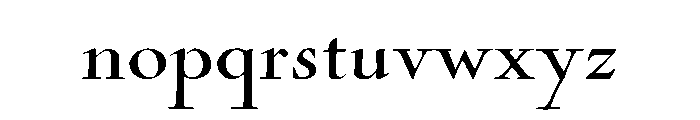 Nicolas Cochin Regular Font LOWERCASE