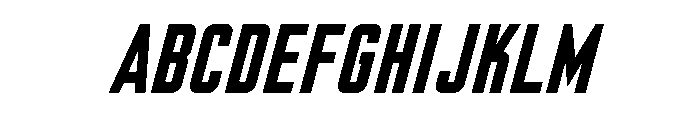 Nicotine Bold Italic Font UPPERCASE