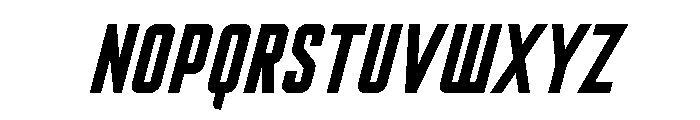 Nicotine Bold Italic Font UPPERCASE