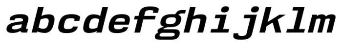 NK57 Monospace Semi Expanded Bold Italic Font LOWERCASE