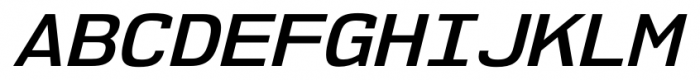 NK57 Monospace Semi Expanded Semi Bold Italic Font UPPERCASE